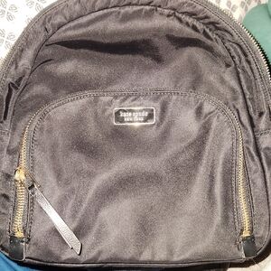 kate spade black backpack with gold hardware